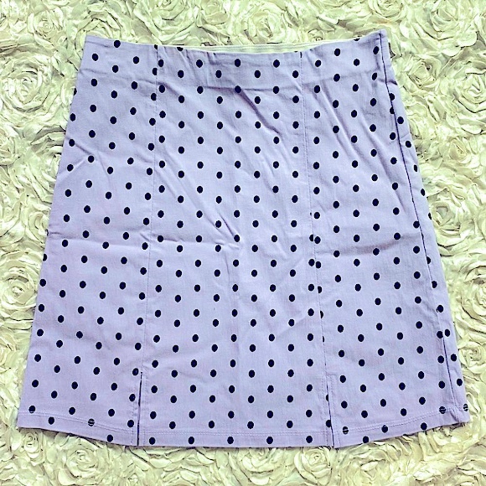 Topshop purple and black polka dot skirt size 6
